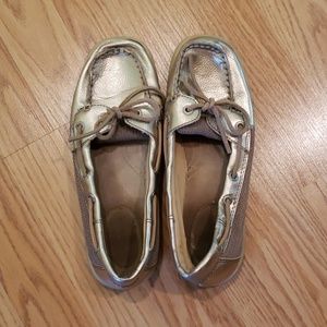 GUC gold Croft and Barrow boat shoes